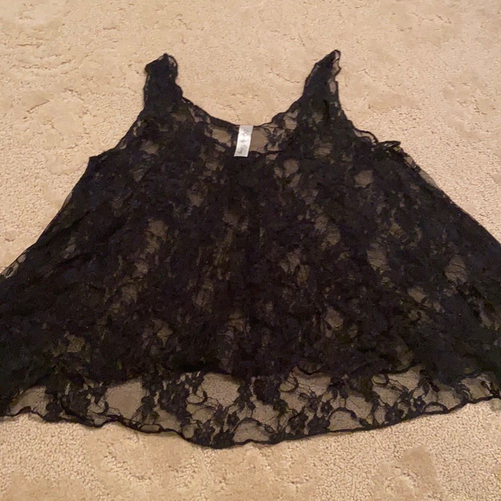 Black see through shirt